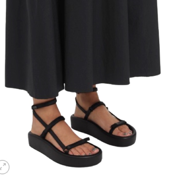 Mm6 Maison Martin Margiela Black Platform Sandals